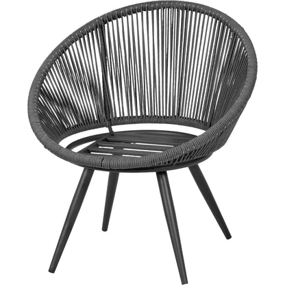 Sillas Tejidas Terraza Exterior Modernas Mesa Cristal 3pzs