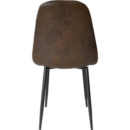 Set 4 Sillas Modernas Juego Comedor Cocina Suede Gamuza Cafe