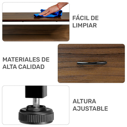 Comoda Mueble 5 Cajoneras Metal Organizador Madera