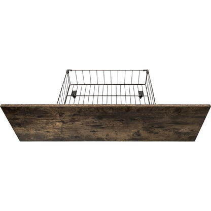 Base Cama Queen Country Tipo Madera Cajones Metal Acero