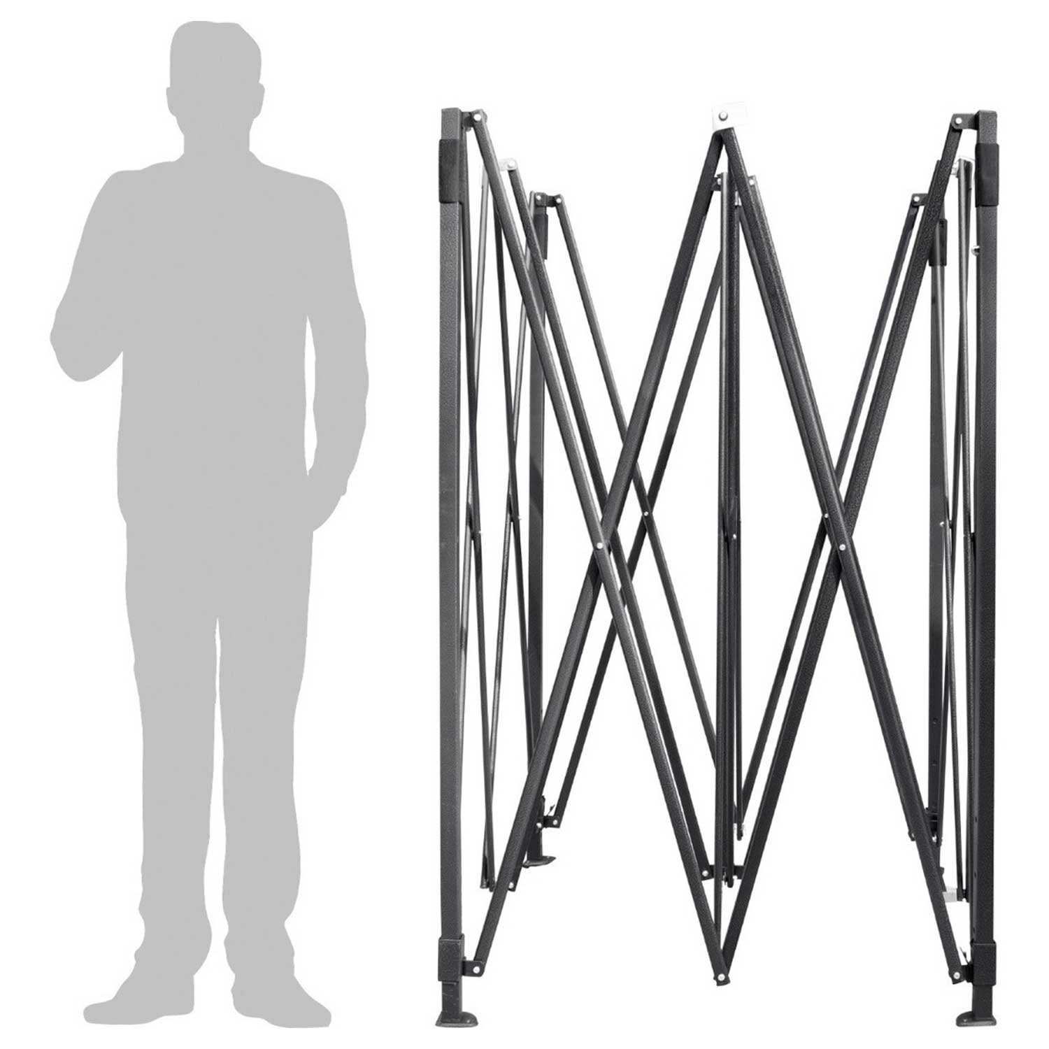 Carpa Toldo 3x3 Plegable Paredes Transparente Tejido 600d