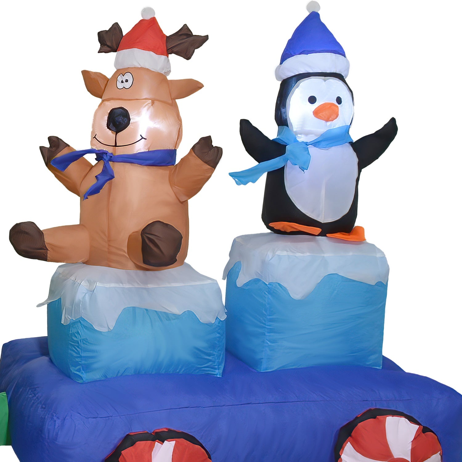 Inflable Navidad Tren Navideño 2.2m Decoracion Luz Led