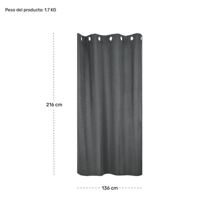 Cortinas Blackout Largas Tejida Hogar 275x216cm 2 Piezas