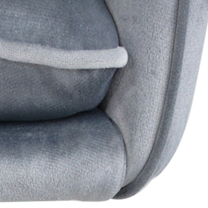 Silla Alta Tapizada Banco Sillon Eames Gris Terciopelo