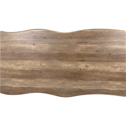 Mesa Comedor Rustica Tipo Madera 1.60m 6 Personas Acero