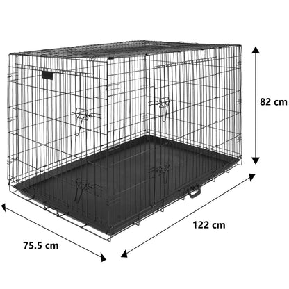 Jaula Perro Metalica Plegable 121 X 75.5 X 82 Transportadora