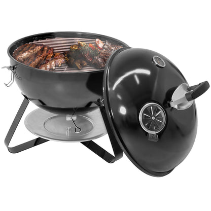 Asador Ahumador Tipo Bala 2 En 1 Carbon 2 Parrillas 20