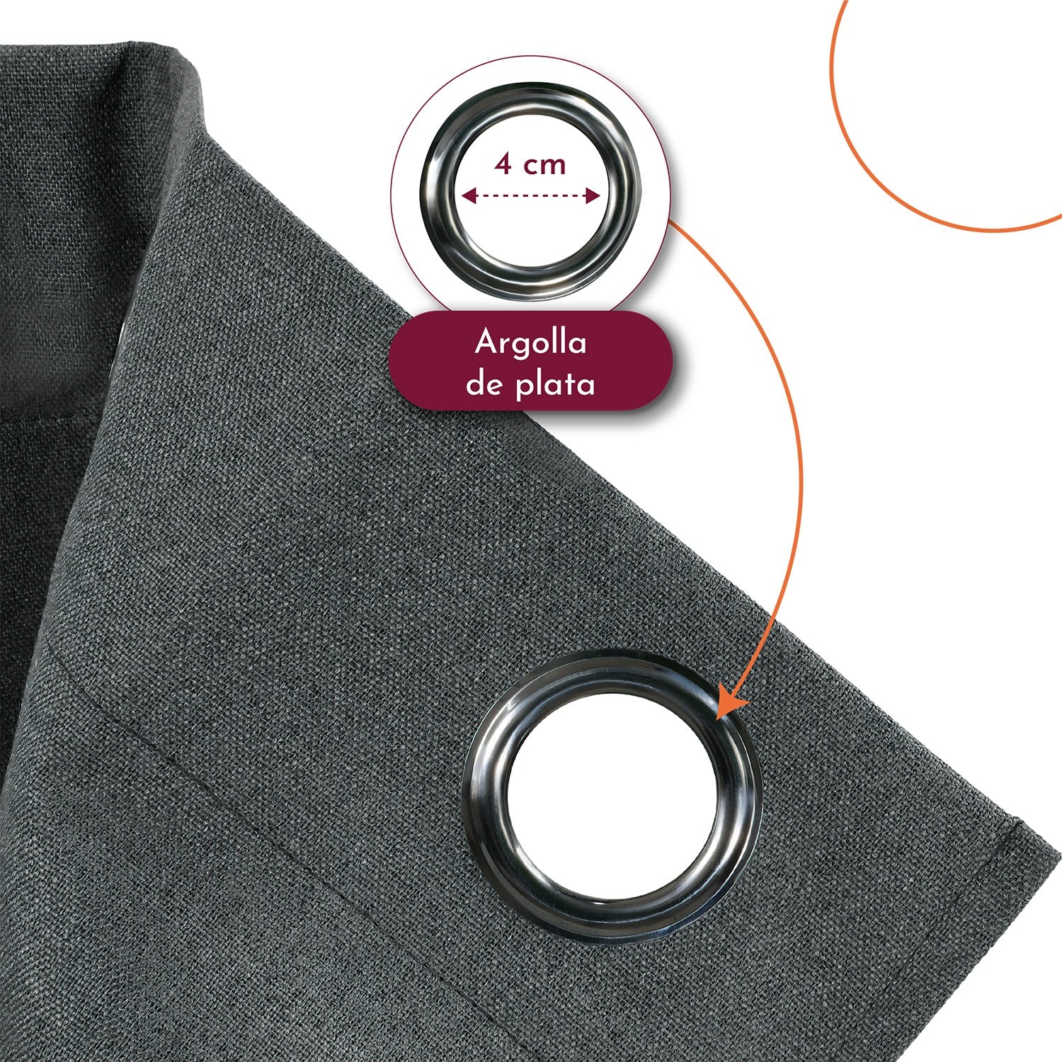 Cortinas Blackout Largas Tejida Hogar 275x216cm 2 Piezas