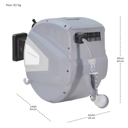 Carrete Con Manguera Retractil Automatico Uso Rudo 30 M