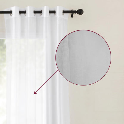 Cortinas Traslucidas Lino Texturizado Ventanas 270x215cm 2pz