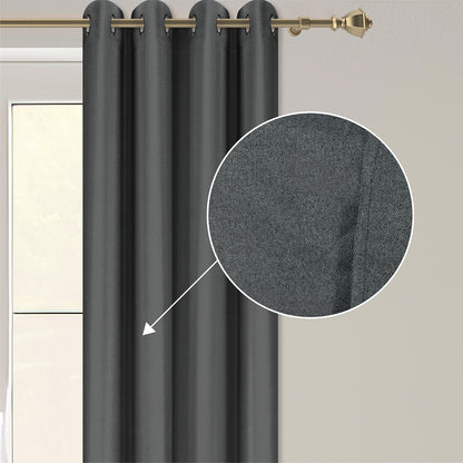 Cortinas Blackout Largas Tejida Hogar 275x216cm 2 Piezas