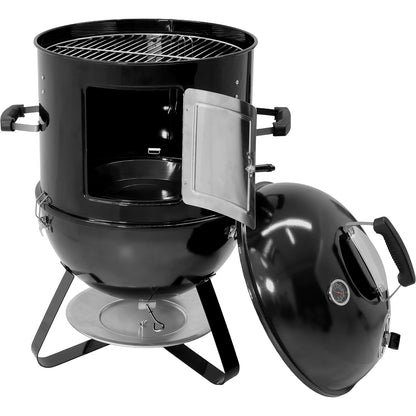 Asador Ahumador Tipo Bala 2 En 1 Carbon 2 Parrillas 20