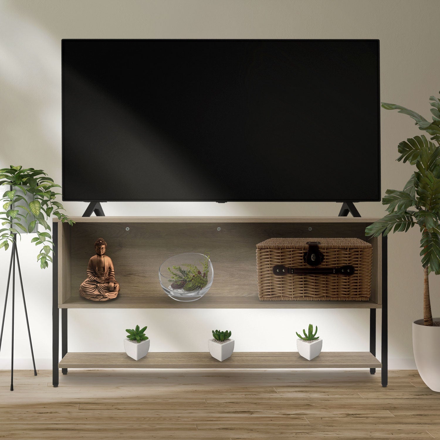 Mueble Tv 60 Mesa 3 Niveles 1.20m Moderno Organizador Cafe