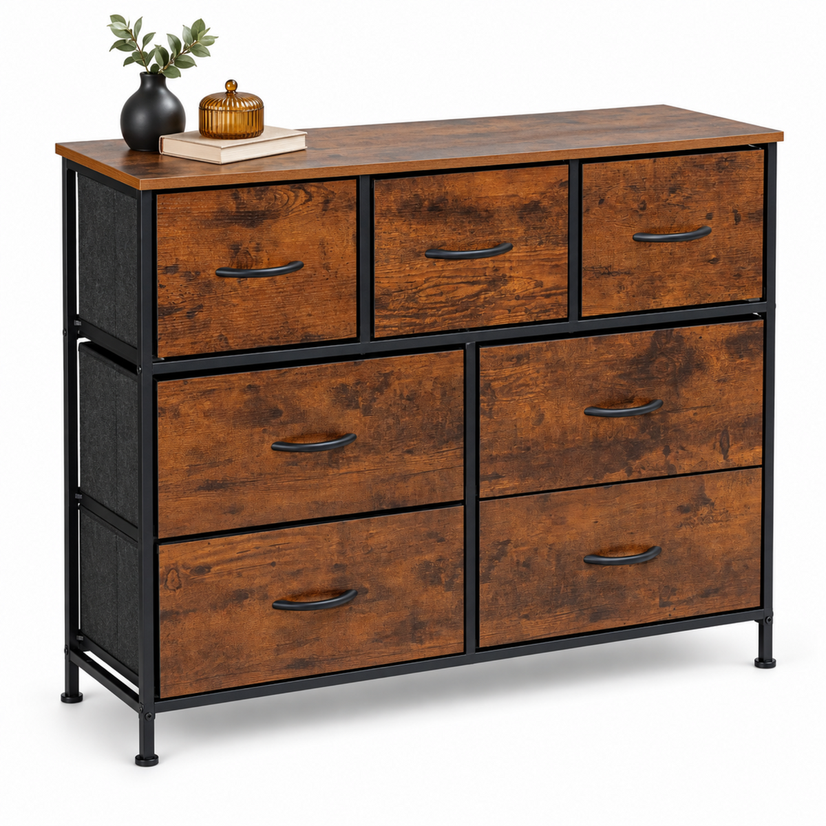 Comoda Cajonera Horizontal 7 Cajones Organizador Recamara Country