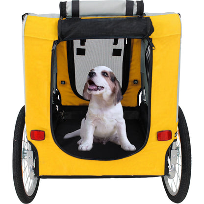 Remolque Carrito Para Bicicleta Niños Infaltil Mascotas 60kg Naranja