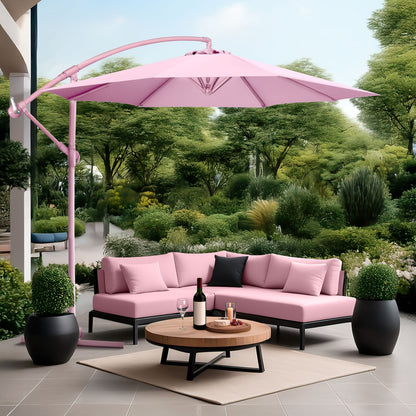 Sombrilla Rosa 2.9 M Jardin Exterior Playa Terraza | Houzer