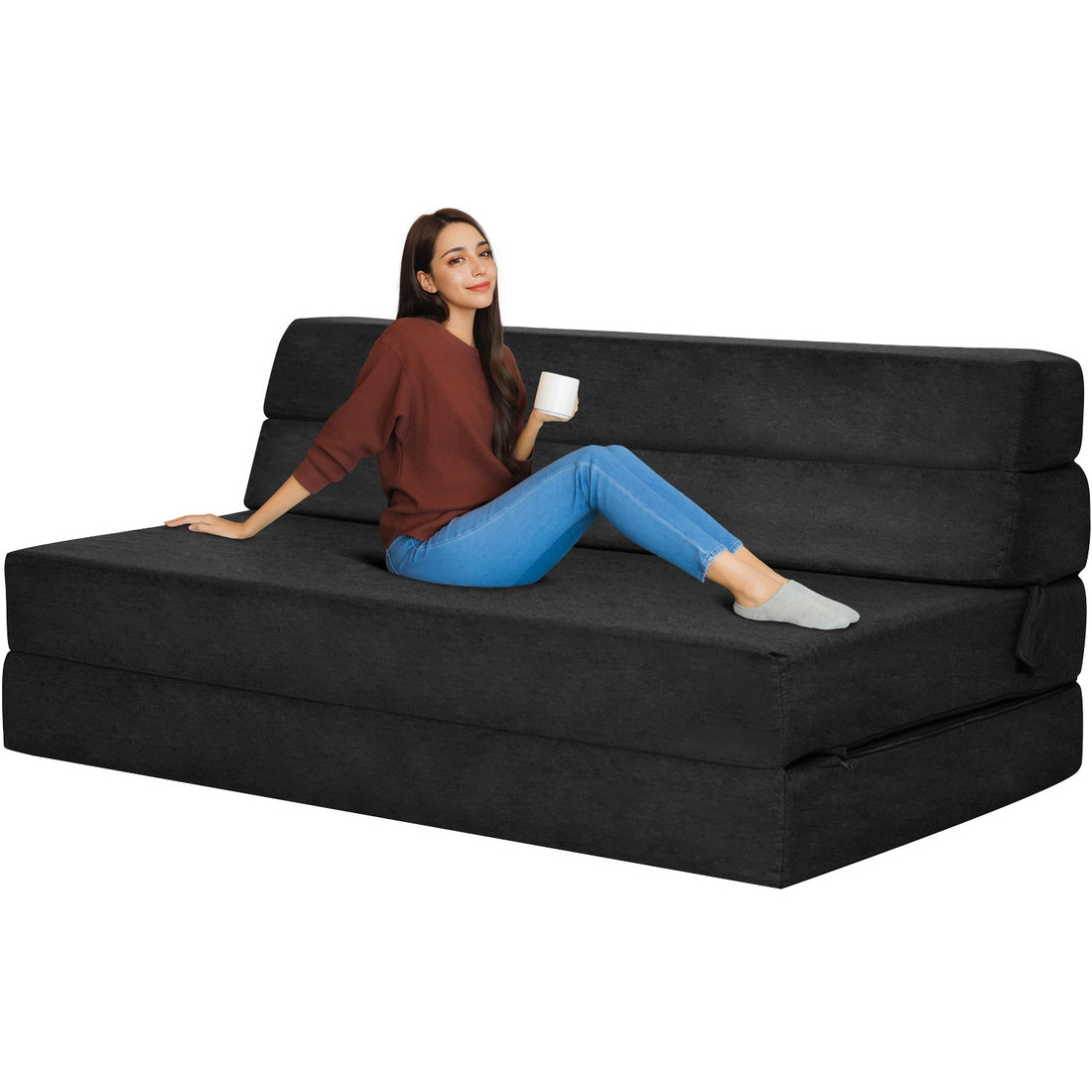 Sofa Cama Futon Plegable Modular Sala Mueble 3 En 1