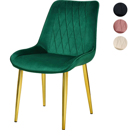 Silla Comedor Tapizadas Terciopelo Elegantes Verde