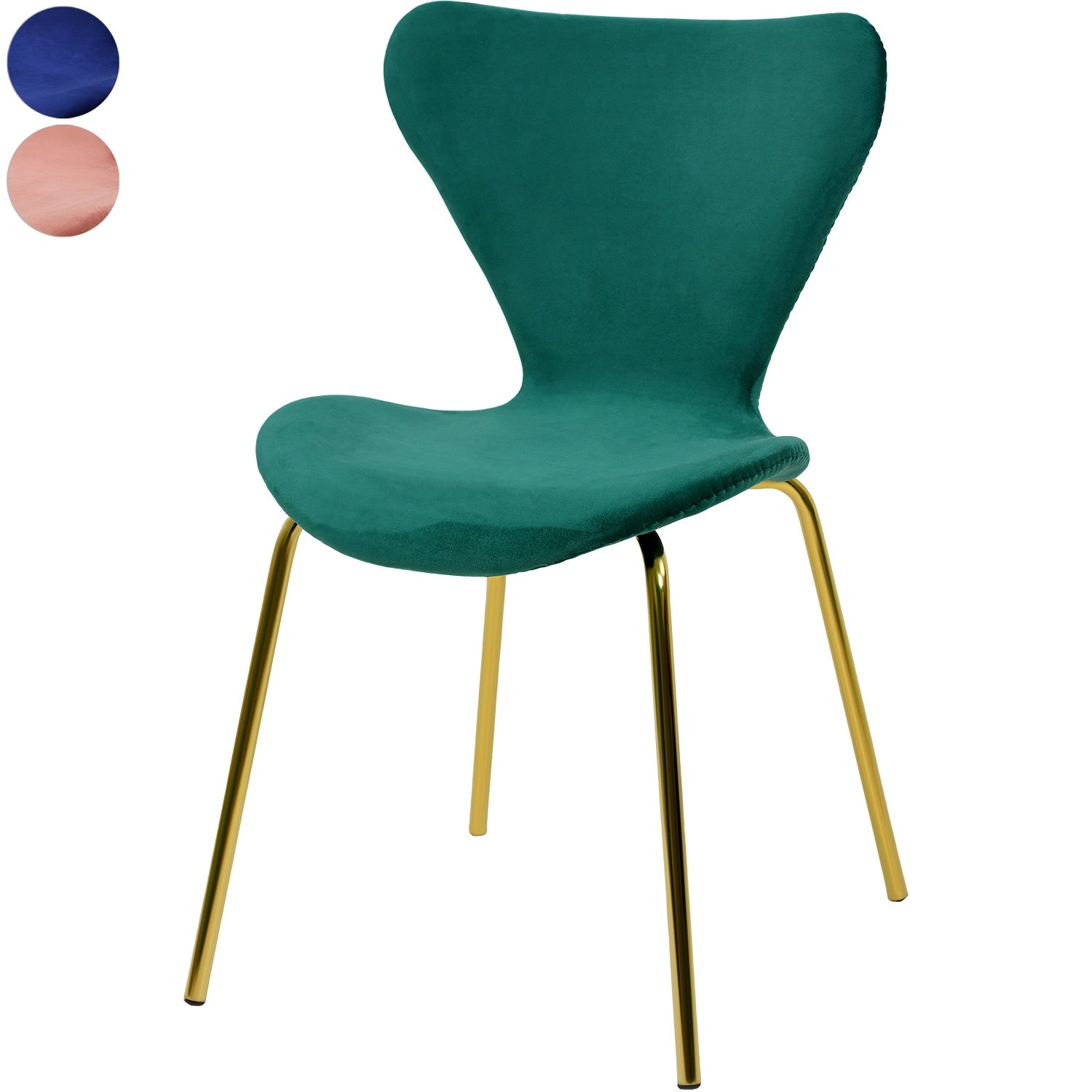 Sillas Comedor Tapizada Minimalista Terciopelo Verde