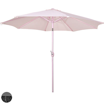 Sombrilla Jardin Exterior 2.63m Inclinacion Playa Terraza Color Rosa Lisa