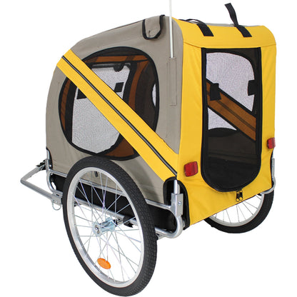 Remolque Carrito Para Bicicleta Niños Infaltil Mascotas 60kg Naranja