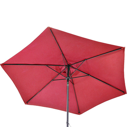 Sombrilla Con Angulo Jardin Playa 2.7 Metros Kit 4 Piezas