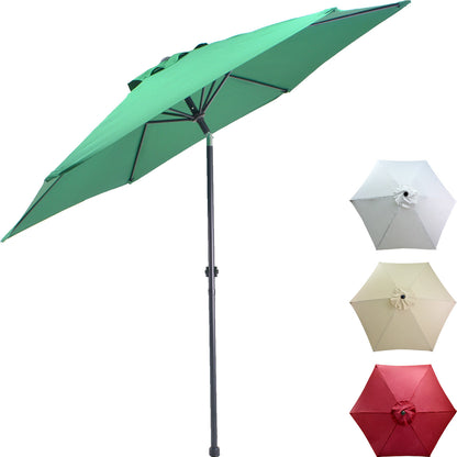 Sombrilla Con Angulo Jardin Playa 2.7 Metros Kit 4 Piezas