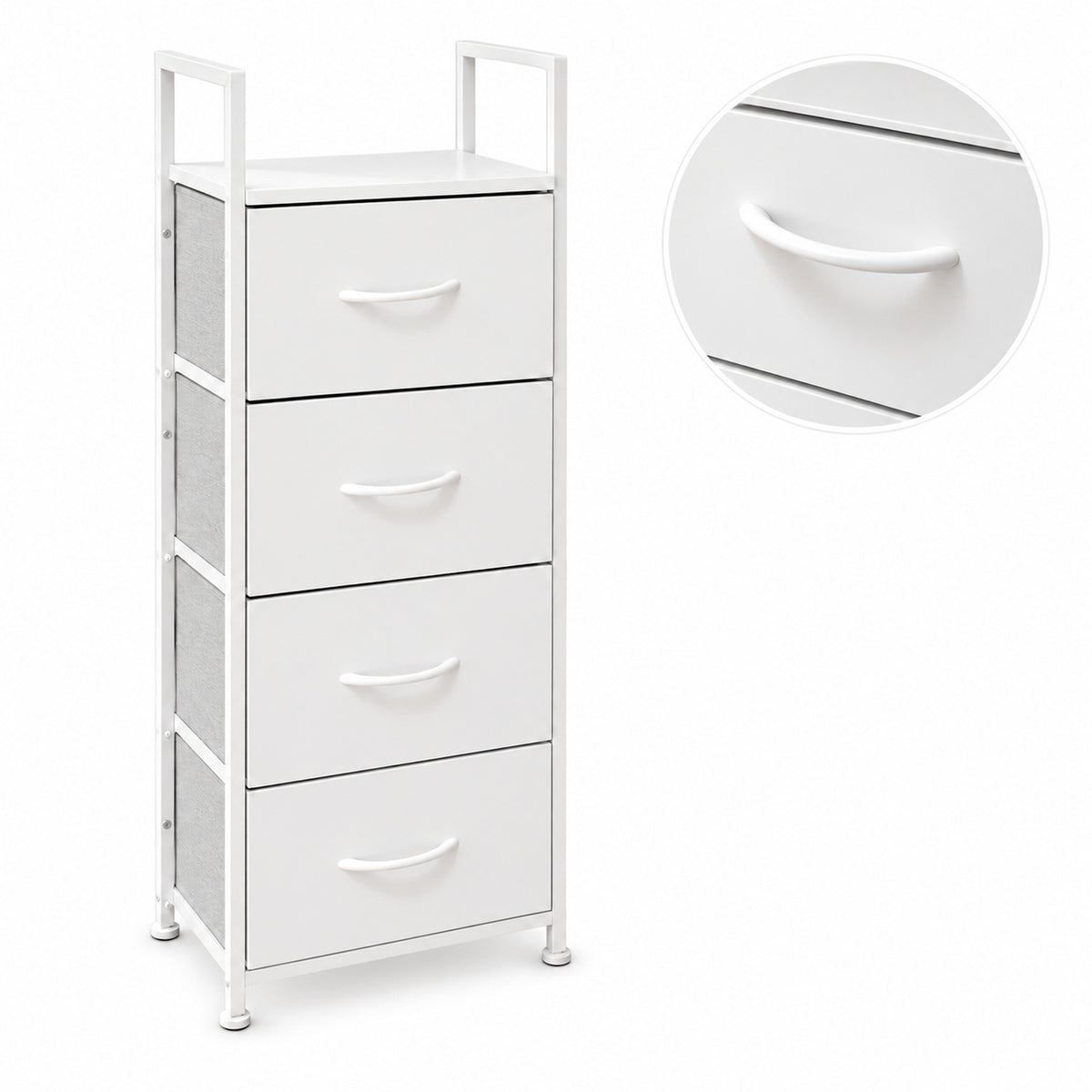 Comoda Cajonera Vertical 4 Cajones Organizador Ropa Recamara Nordico