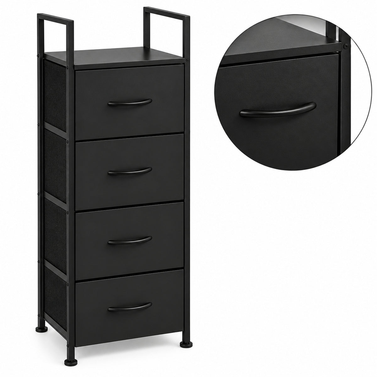 Comoda Cajonera Vertical 4 Cajones Organizador Ropa Recamara Volcano