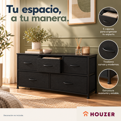 Comoda Cajonera Horizontal 5 Cajones Organizador Acero Volcano