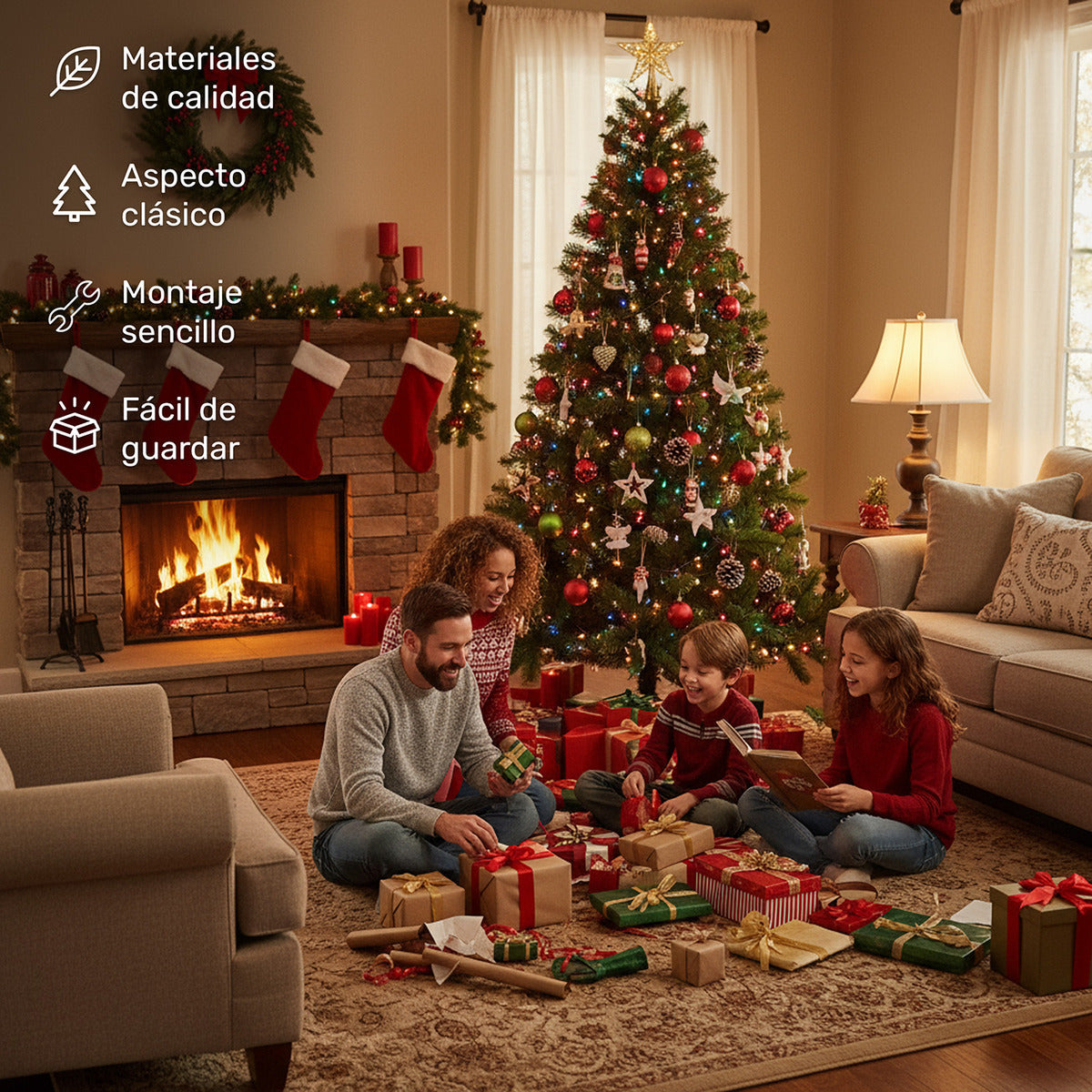 Arbol Navidad Pino Navideño Punta Aguja Escoces 1.90m