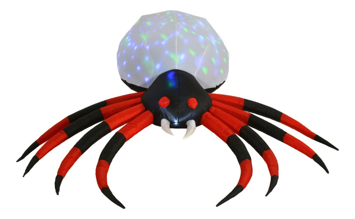 Inflable Halloween Araña Gigante Spider Luz Led 2.3 Mts