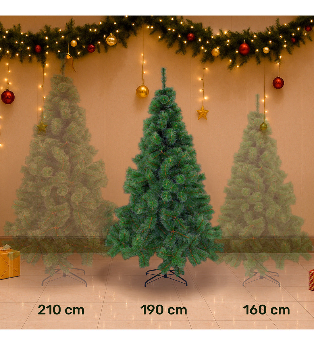 Arbol Navidad Pino Navideño Punta Aguja Escoces 1.90m