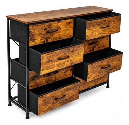 Comoda Cajonera Industrial Country 8 Cajones Organizador Marrón