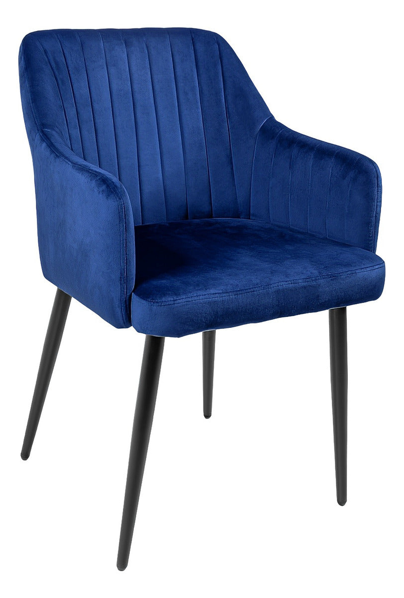 Set 2 Sillas Comedor Sillones Terciopelo Acolchadas Modernas
