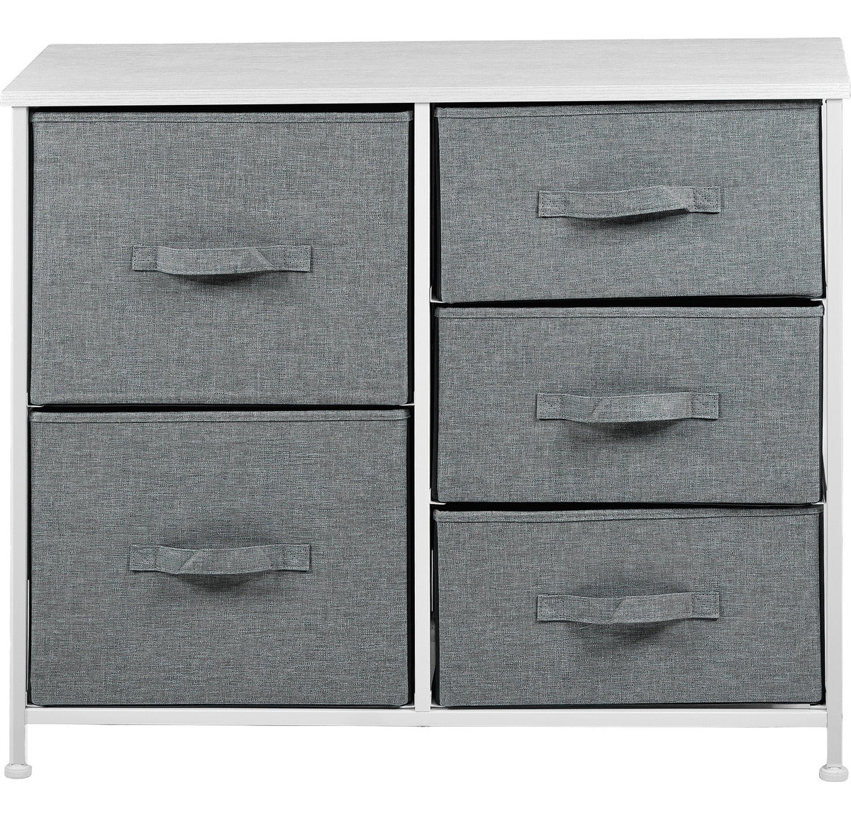 Mueble Cajonera Buro Organizador 5 Cajones Tela Moderno Color Gris