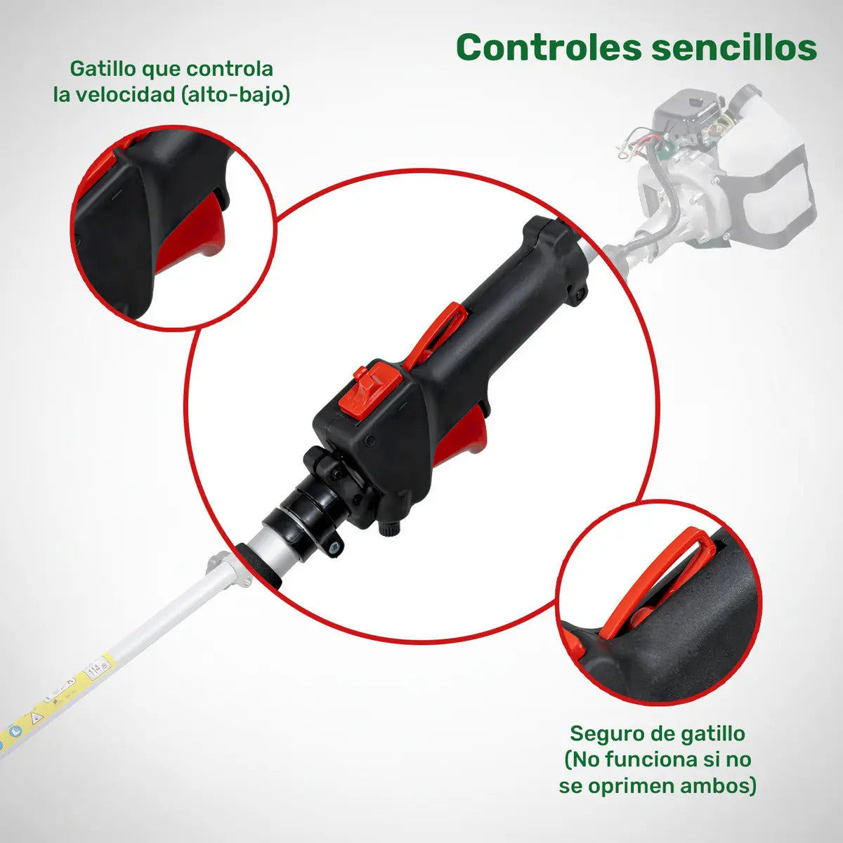 Desbrozadora Gasolina Desmaleza Recta 27cc 1hp 600ml
