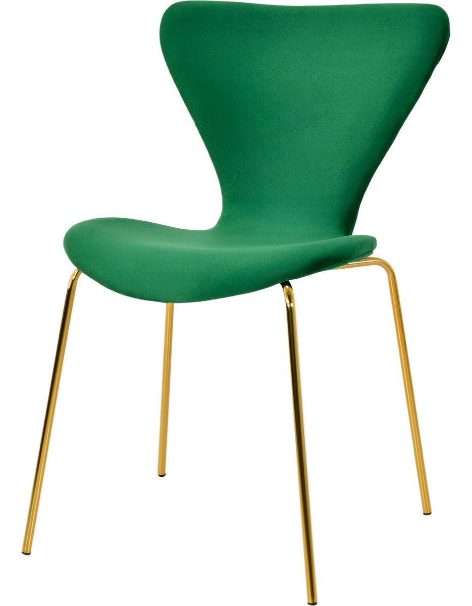 Silla Terciopelo Comedor Tapizada Minimalista Verde