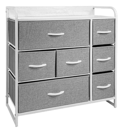 Mueble Buro Organizador Comoda Metal 7 Cajoneras Tela