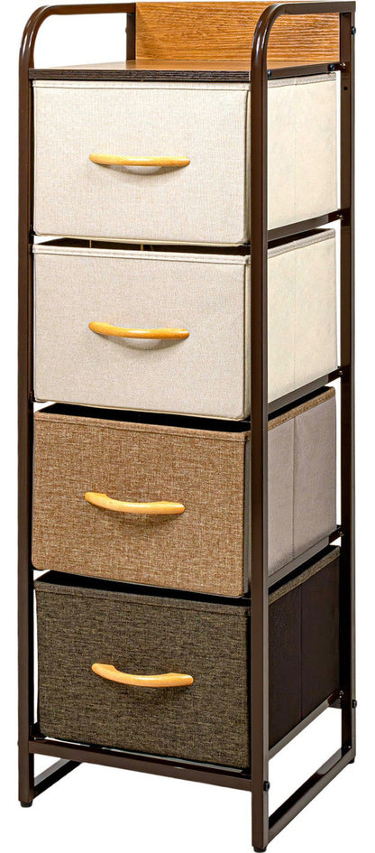 Mueble Buro Torre Mueble Moderno Organizador 4 Cajones Tela