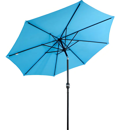 Sombrilla Playa Grande Exterior 2.70m Patio Base Contrapeso Color Azul Lisa