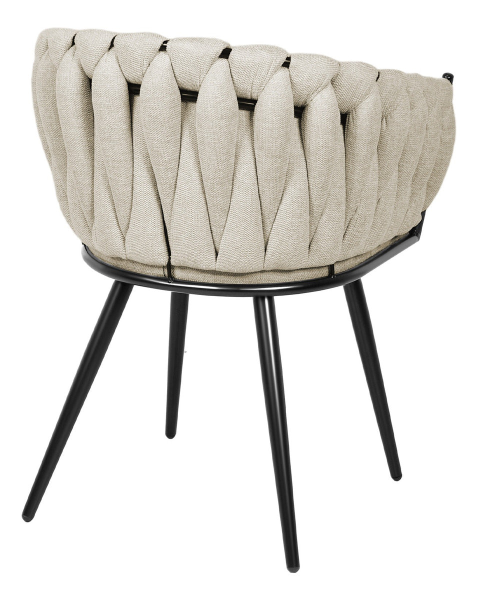 Set 2 Sillas Comedor Patron Tejido Elegante Moderno
