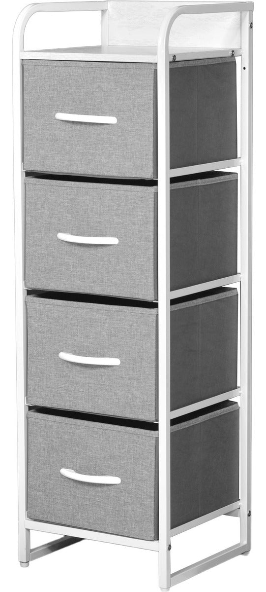 Mueble Buro Torre Mueble Moderno Organizador 4 Cajones Tela