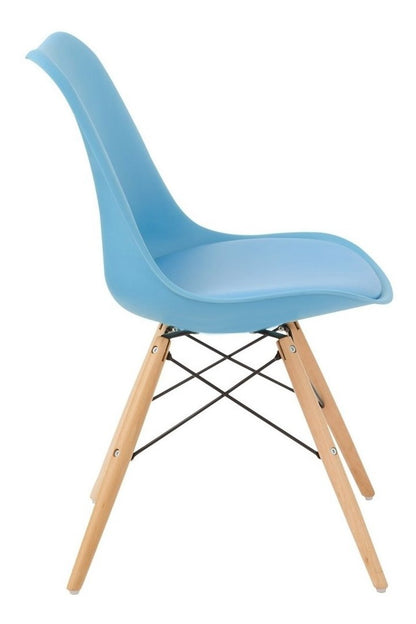 Set 2 Sillas Eames Cojin Sillon Vintage Comedor Sala Moderna