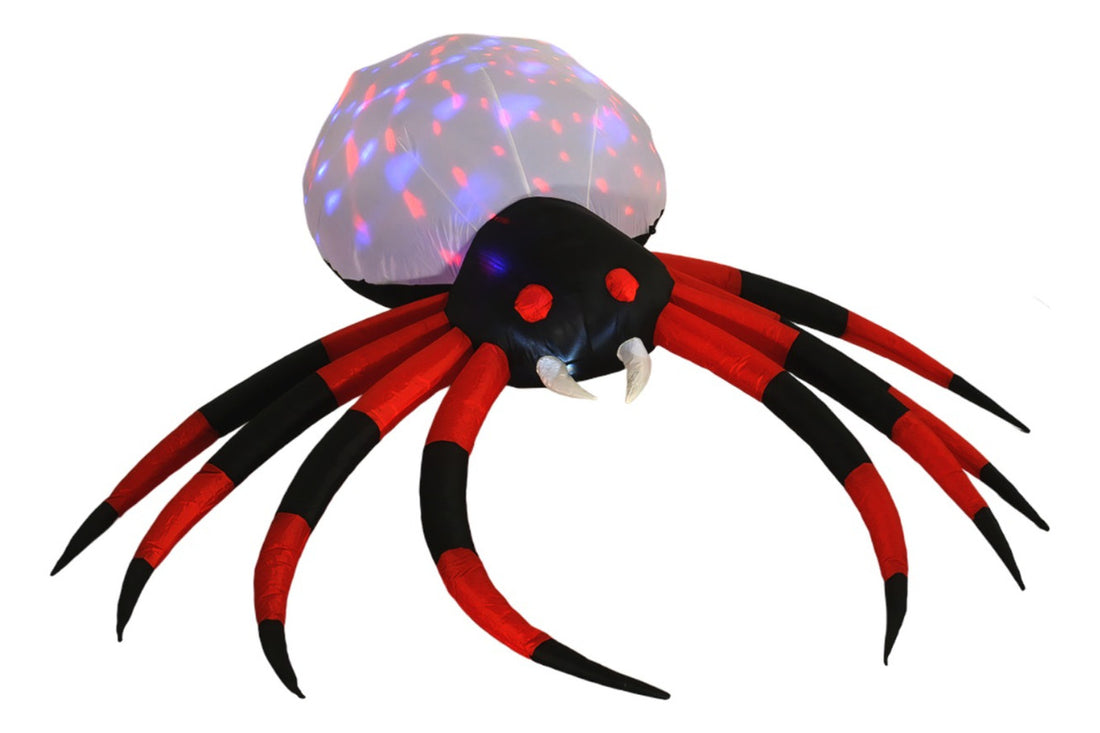 Inflable Halloween Araña Gigante Spider Luz Led 2.3 Mts