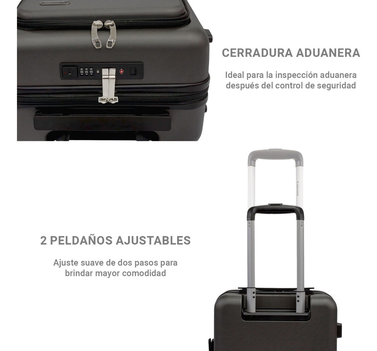 Set 2 Maletas Viaje Gris Cabina Avion 21 Y 18 4 Ruedas 360°