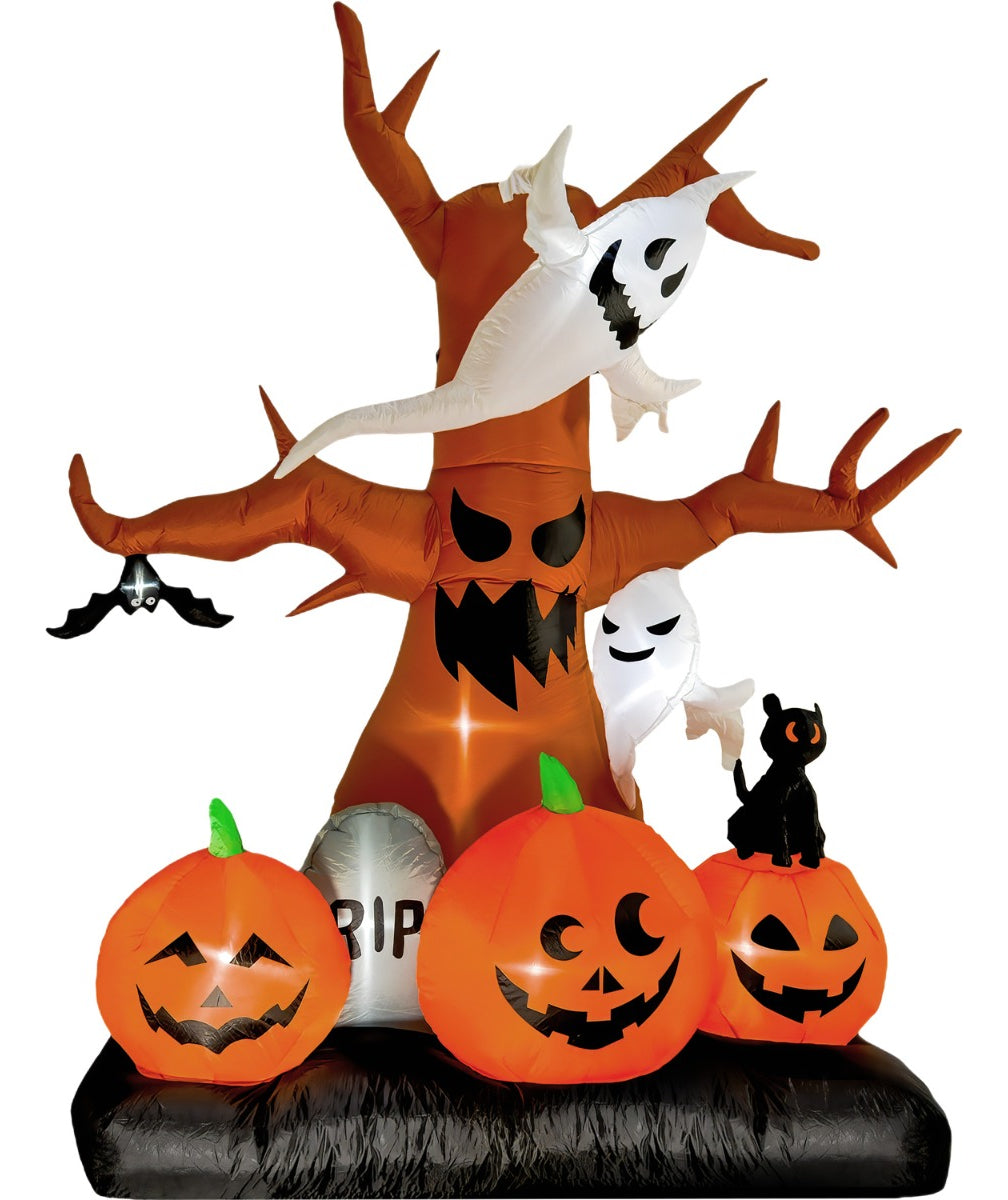 Inflable Halloween Arbol Fantasma Calabaza Jumbo Led 2.6 Mts