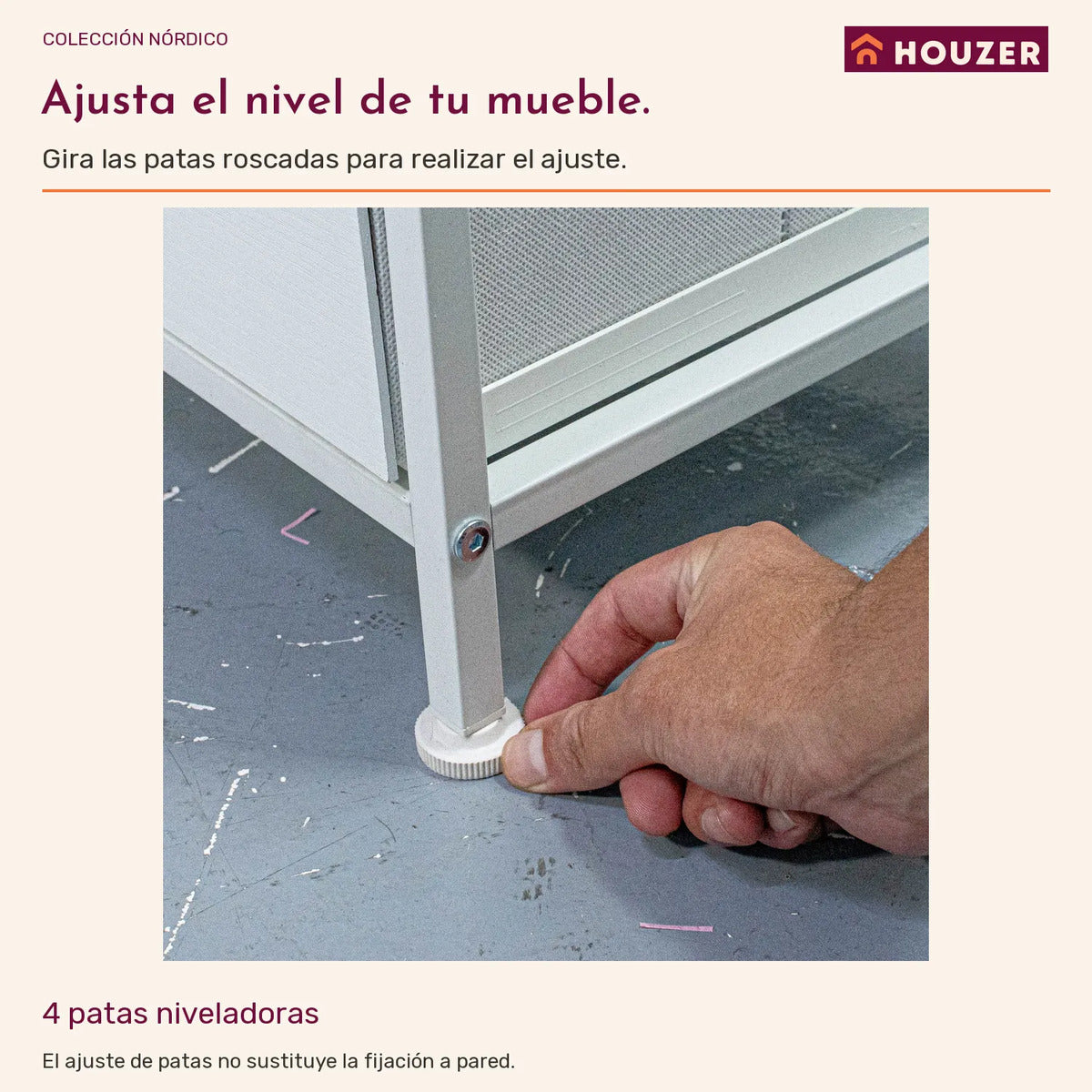Comoda Cajonera Organizador Vertical 8 Cajones Acero Repisa Blanco