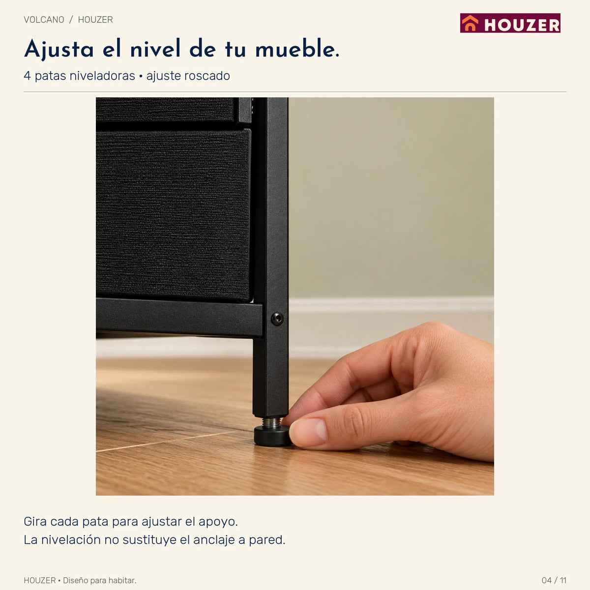 Comoda Cajonera Vertical 9 Cajones Organizador Ropa Recamara Negro