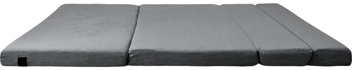 Sofa Cama Futon Sillon Plegable Foam 3 En 1 Matrimonial Gris Oscuro Liso
